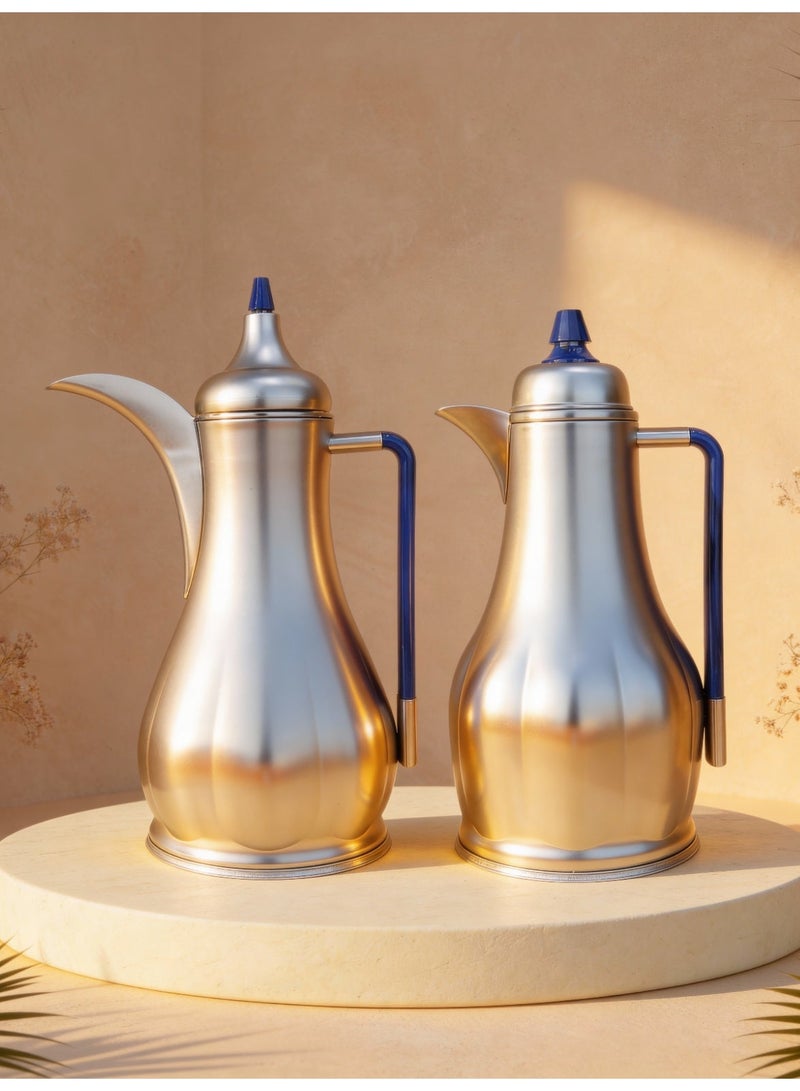 Raz طقم فاخر لقارورة القهوة والشاي - مصنوع من الفولاذ المقاوم للصدأ عالي الجودة بمقبض أنيق - Image 1